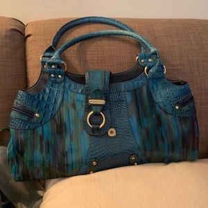Stunning blue snakeskin Sharif Studio boho bag
